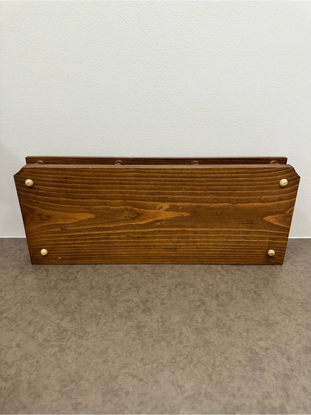 Countertop Vintage Wooden Spindle Rail Spice Rack Shelf - Brown 18 wide X 7 deep
